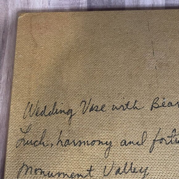 Vtg New Mexico 16” Navajo Sand Painting Wedding Vase Luck Signed Ben Matchers - Picture 16 of 16